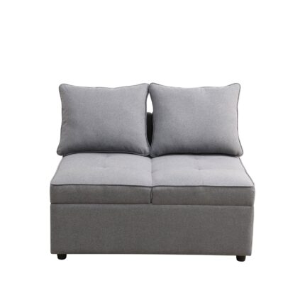 Deep Grey Sackcloth Living Room Adjustable Wedge