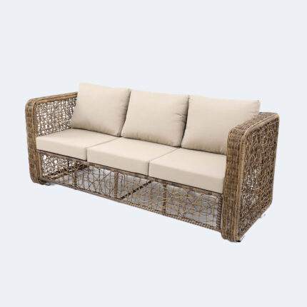 32" Polyethylene and Iron Brown 6-Piece Outdoor Sofa Set