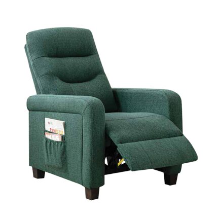 Green Linen 1-Piece Living Room Recliner Sectional Chair