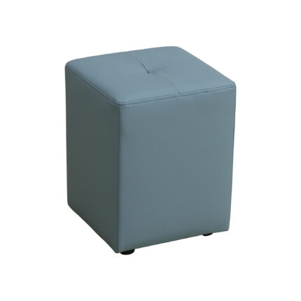 Lake-Blue Cat-Scratch Leather living room Cube High Stool