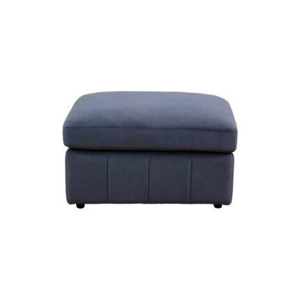 Dark Grey Microfiber Living Room Sectional Ottoman